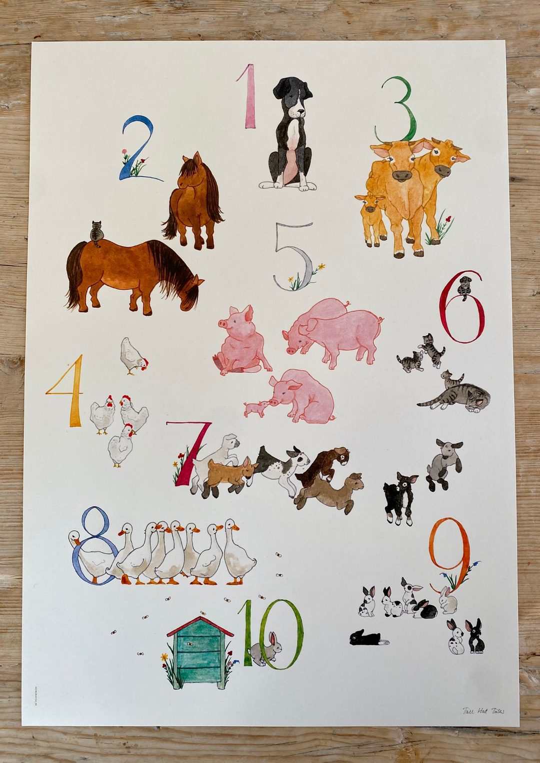 Tall Hat Tales Number Print - 50 x 70