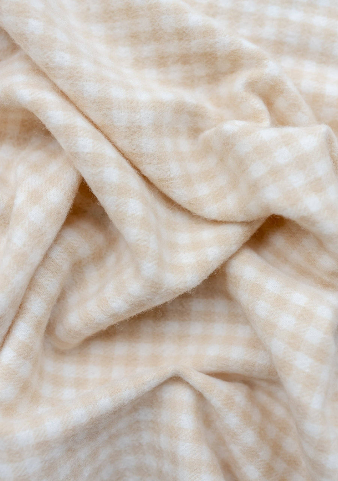 TBCo Lambswool Baby Blanket - Oatmeal Gingham