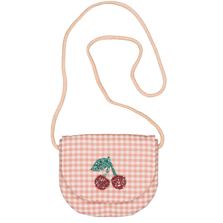 Luciole et Petit Pois Gingham Handbag - Cherry