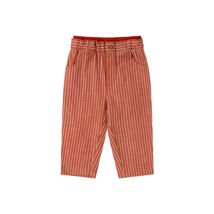 Little Green Radicals Stripe Trousers - Burnt Ochre