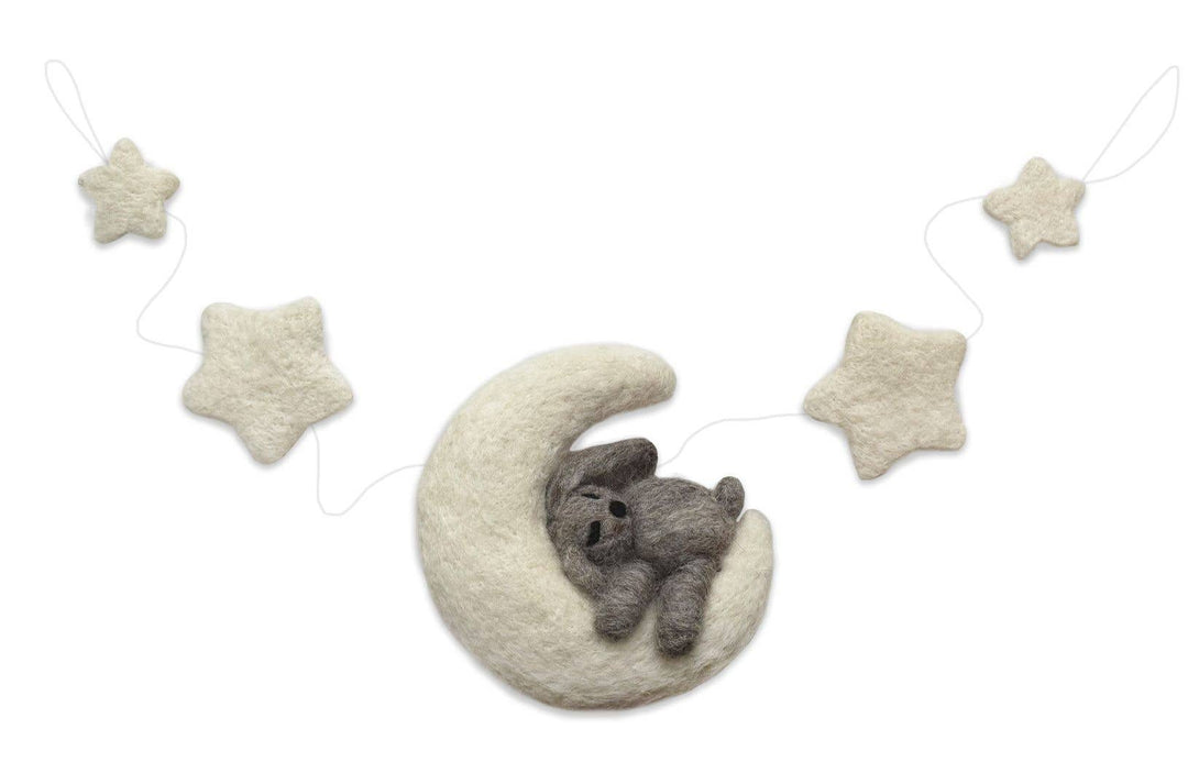 Gamcha Rabbit Moon Garland - Grey &amp; White