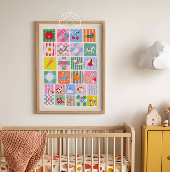 Kate Fox Design Sunshine Alphabet Print - A3