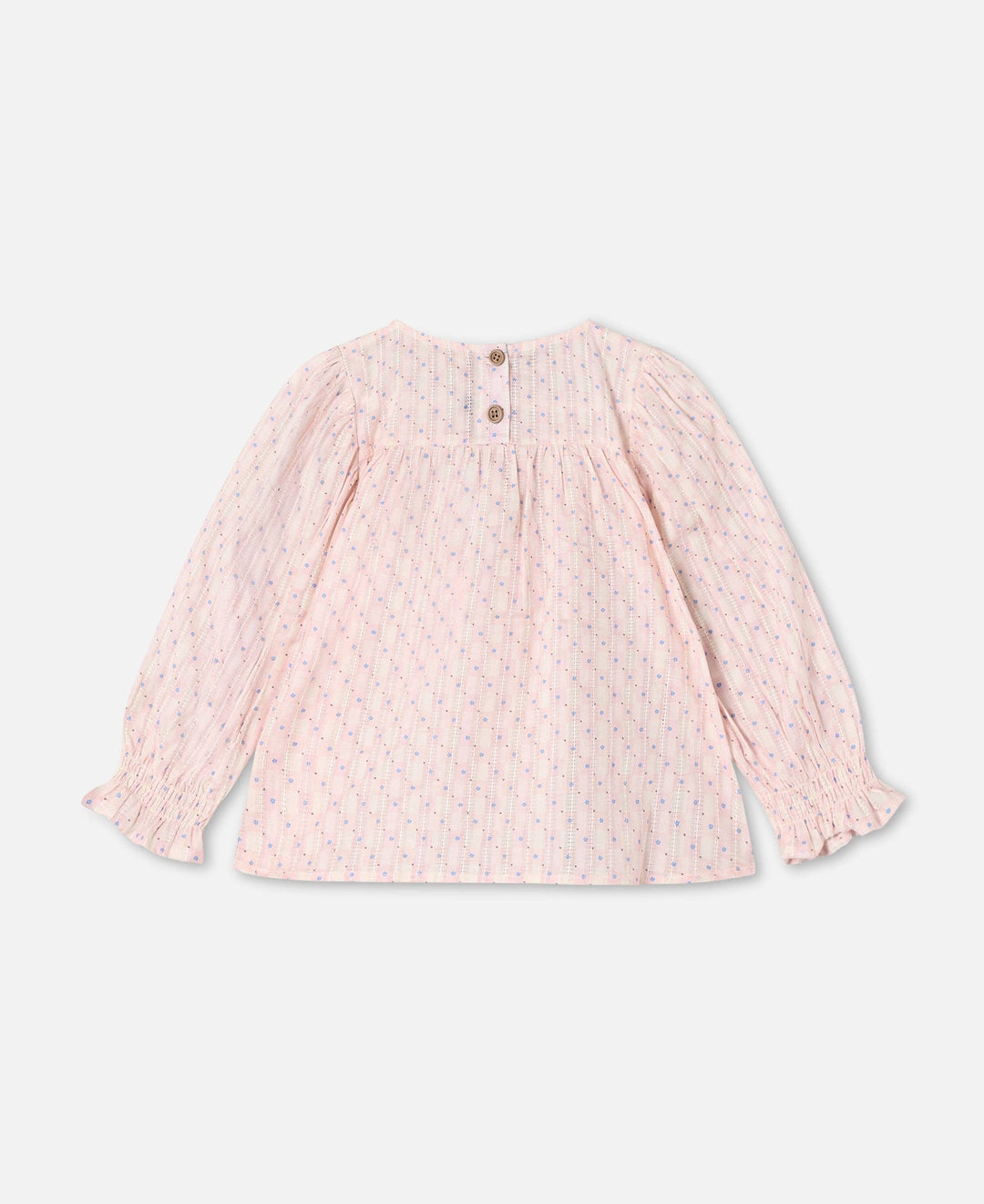 Fliink Zorro LS Bow Blouse – Chalk Pink Check