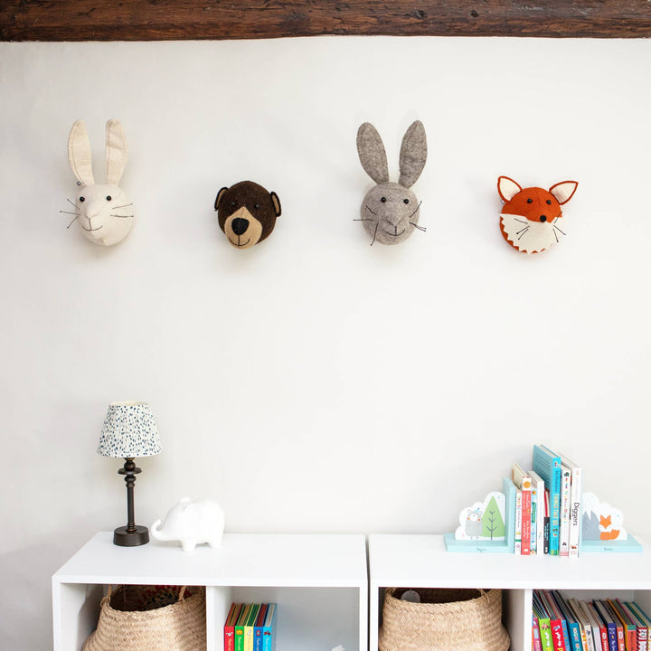 Fiona Walker England Mini Rabbit Head - White