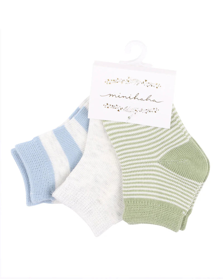 Minihaha 3 Pack Socks - Blues & Greens