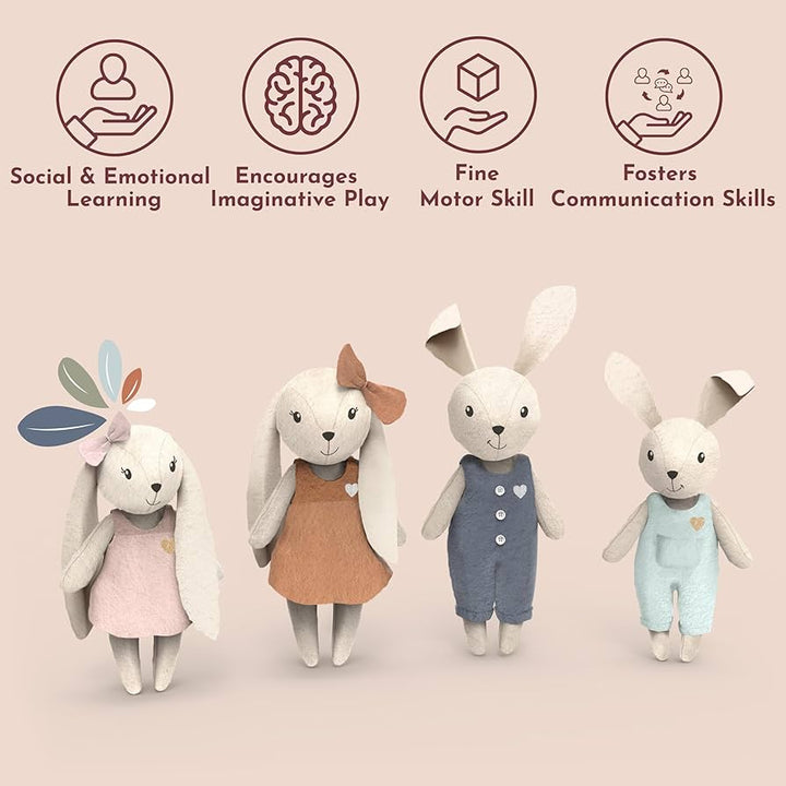 Speedy Monkey Rabbit Family - 4 Characters