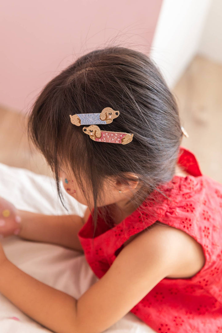 Luciole et Petit Pois Dachshund Hair Clips - Pair