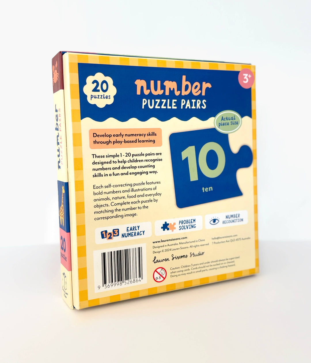 Lauren Sissons Studio Number Puzzle Pairs Game