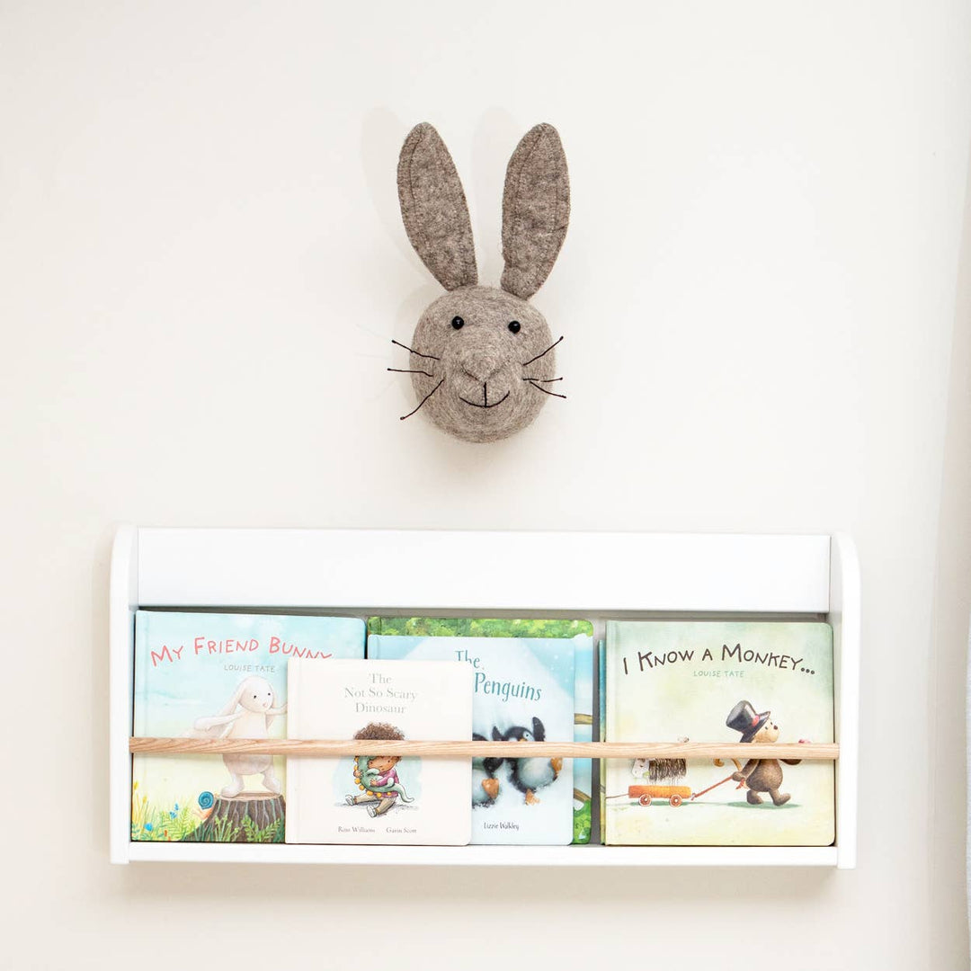 Fiona Walker England Mini Hare Head - Grey