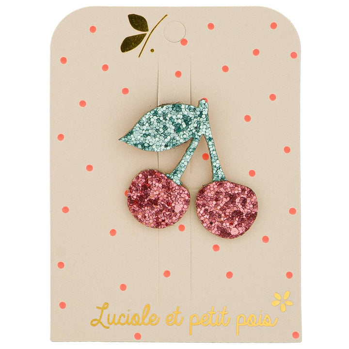 Luciole et Petit Pois Cherry Brooch