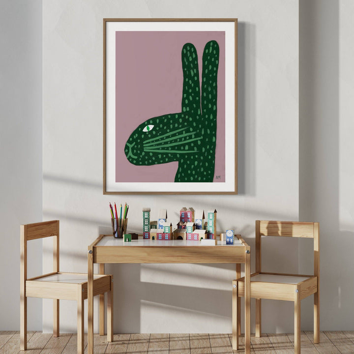 Nancy McKie Green Rabbit Print - A3
