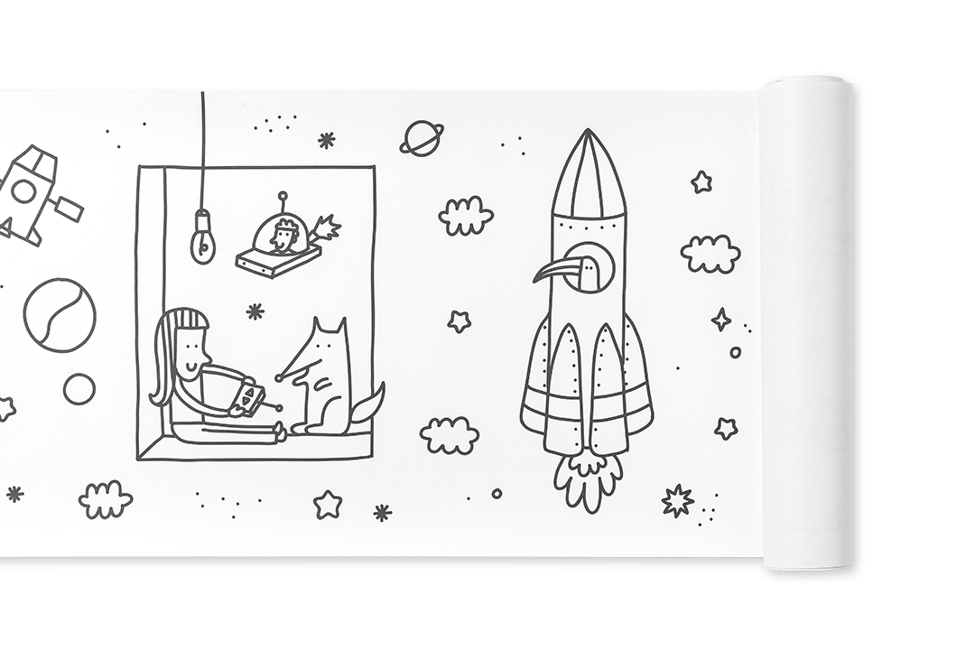Edicare Editora Colouring 5 Metre Roll - Space
