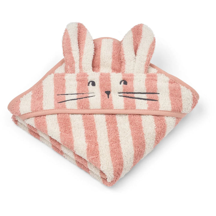 Liewood Albert Hooded Towel - Creme De La Creme Stripe