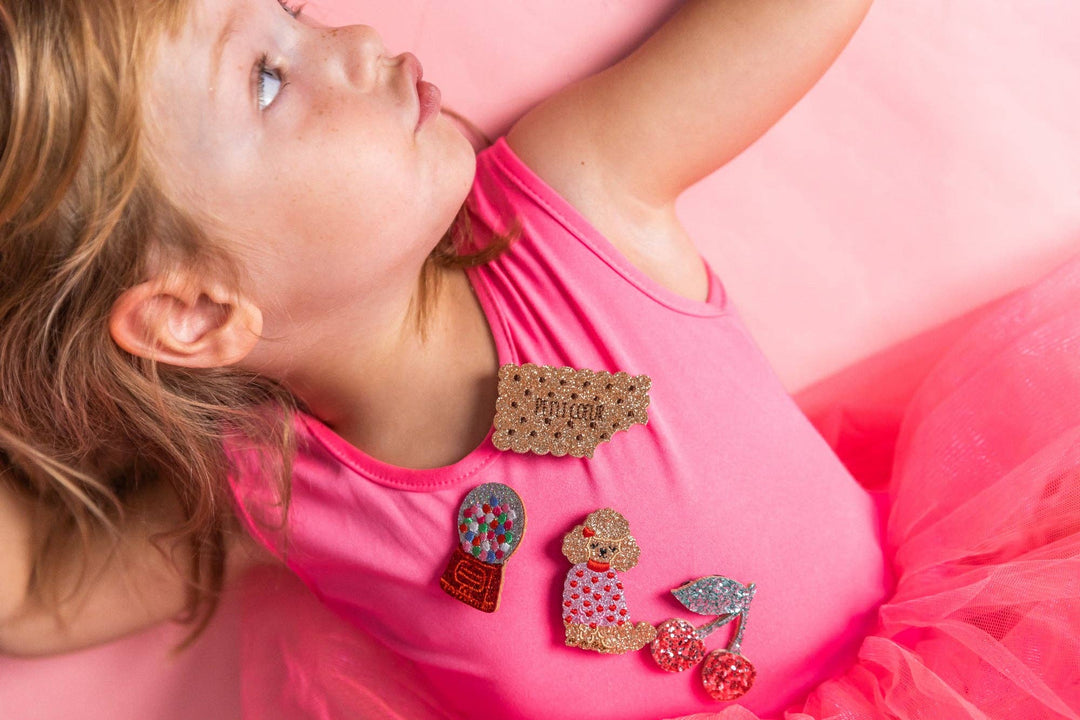 Luciole et Petit Pois Cherry Brooch