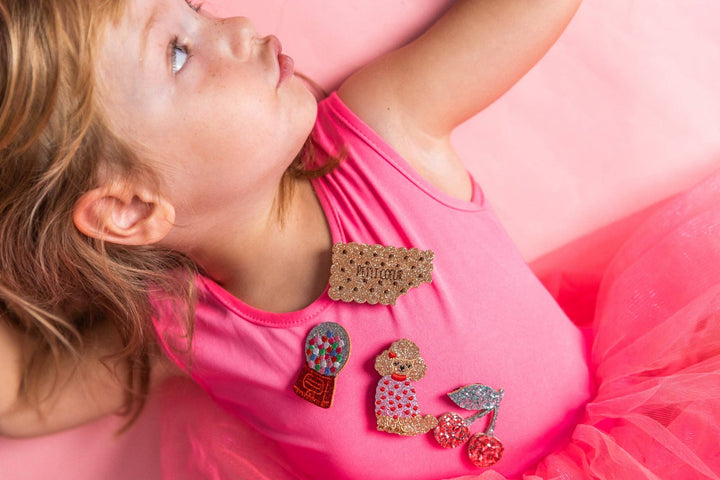 Luciole et Petit Pois Cherry Brooch