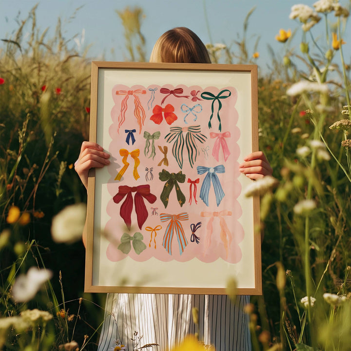 Kate Fox Design Multi Bow Print - A3