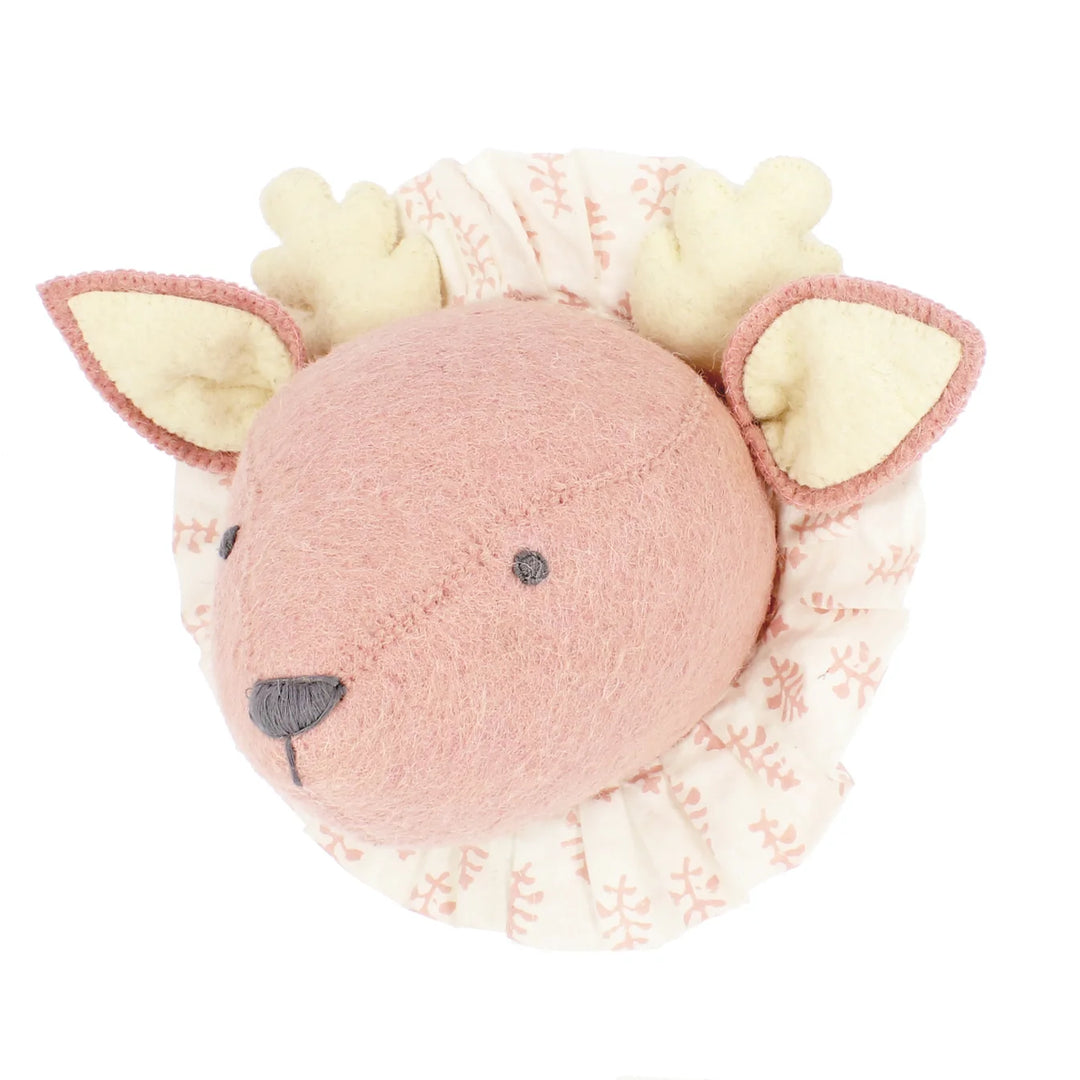 Fiona Walker England Deer with Vintage Ruff Head Mini - Pink