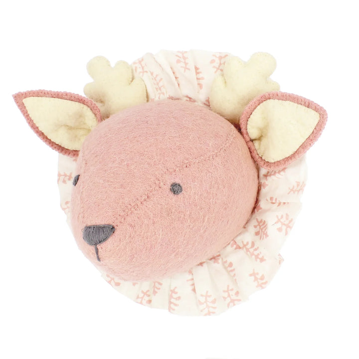 Fiona Walker England Deer with Vintage Ruff Head Mini - Pink