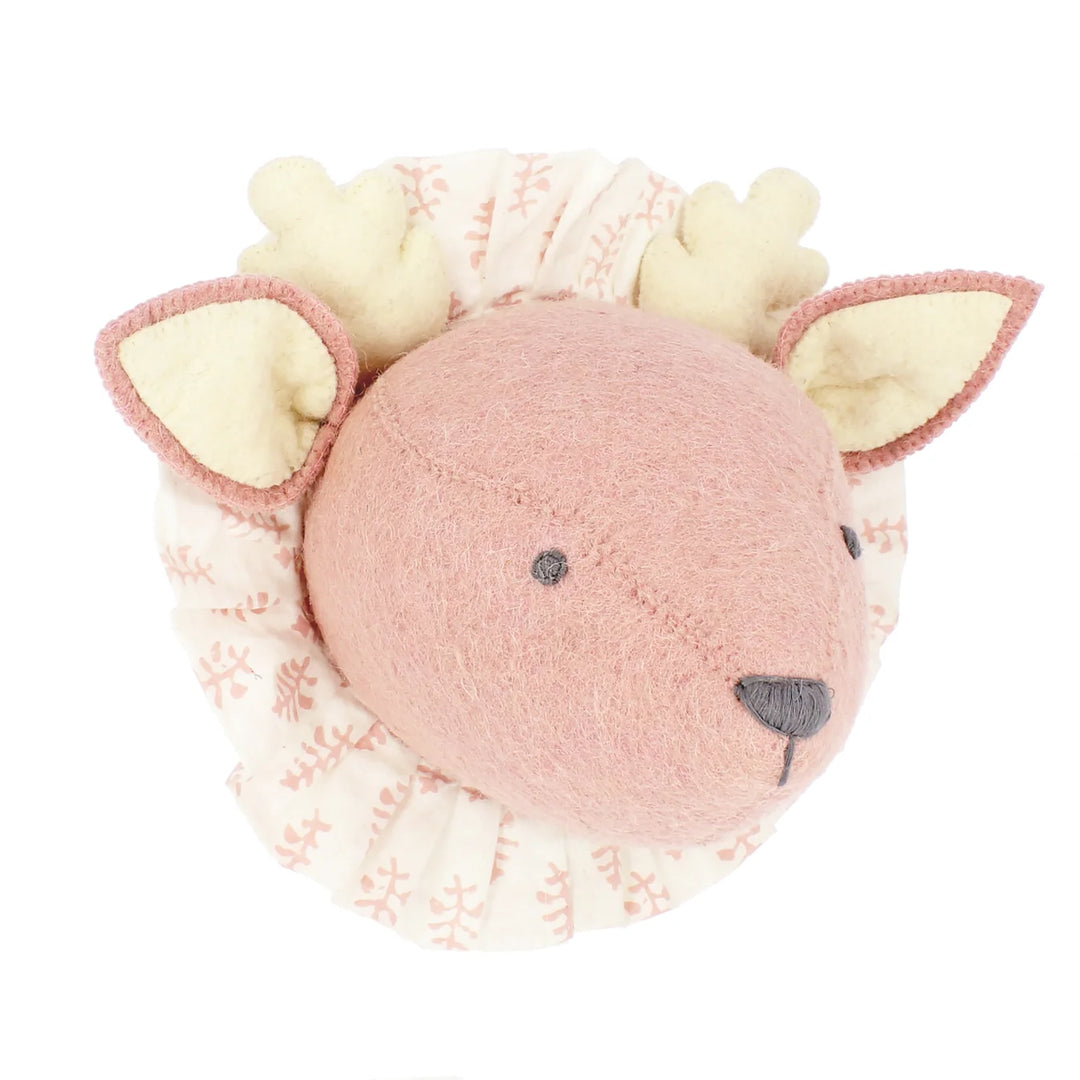 Fiona Walker England Deer with Vintage Ruff Head Mini - Pink