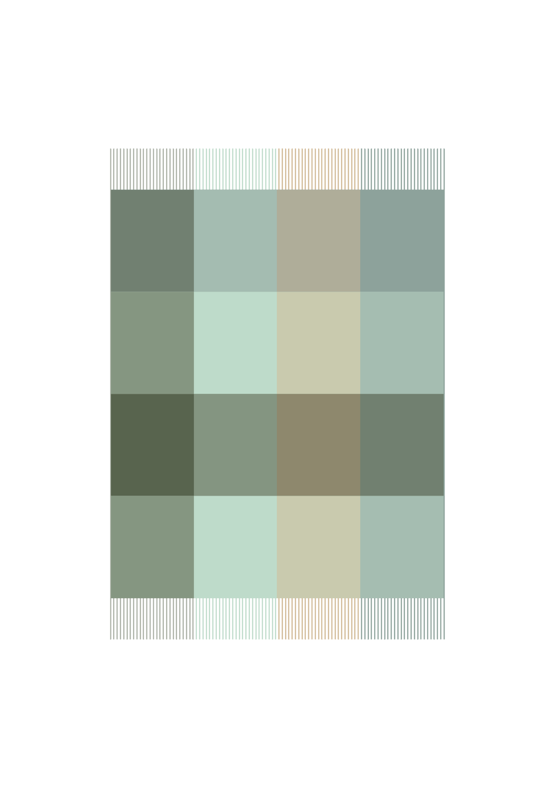 TBCo Lambswool Baby Blanket - Forest Block Check