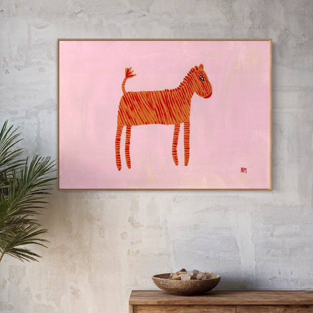 Nancy McKie Orange Zebra Print - A3