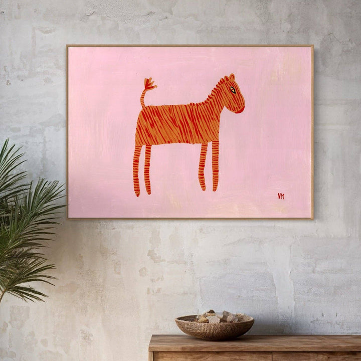 Nancy McKie Orange Zebra Print - A3