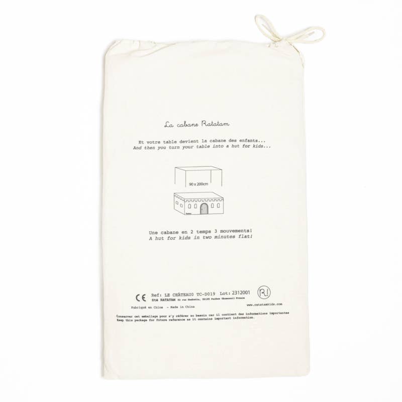 Ratatam! Castle Table Hut 90x200 cm - Black / Pre Order