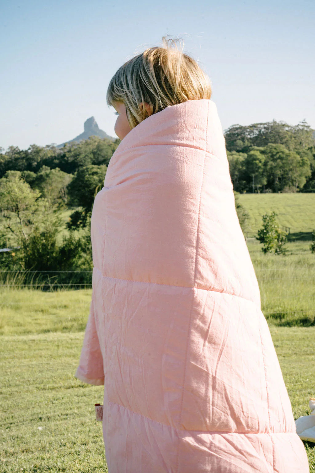 Play Linen Reversible Quilt - Fairy Floss
