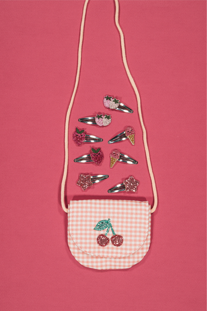 Luciole et Petit Pois Strawbie The Strawberry Hair Clips - Pair