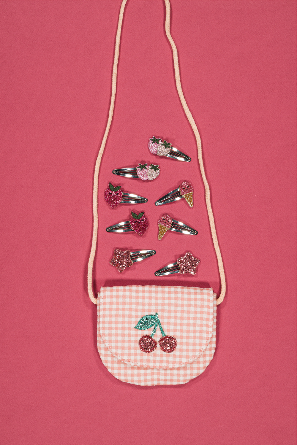 Luciole et Petit Pois Raspberry Ice Cream Hair Clips - Pair