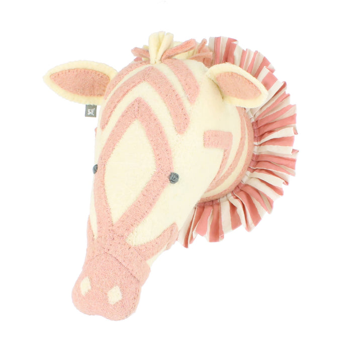 Fiona Walker England Zebra with Vintage Ruff Head Mini - Pink