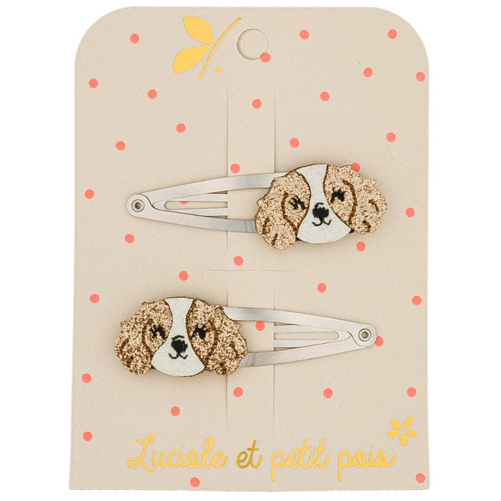 Luciole et Petit Pois Teddy Hair Clips - Pair