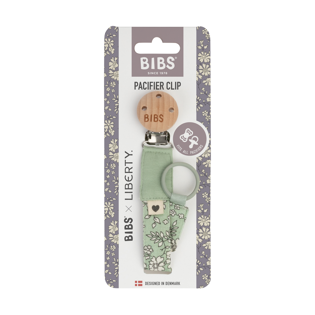 BIBS x Liberty Pacifier Clip - Capel / Sage