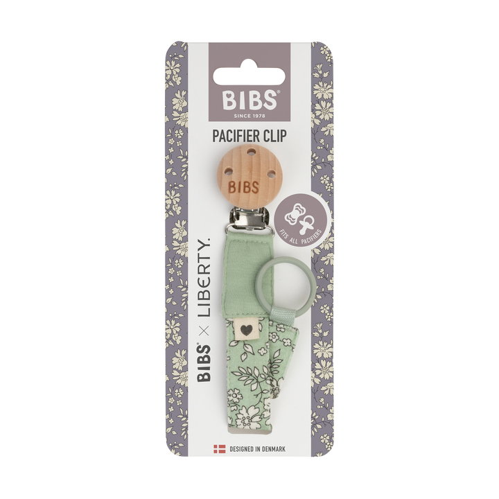 BIBS x Liberty Pacifier Clip - Capel / Sage