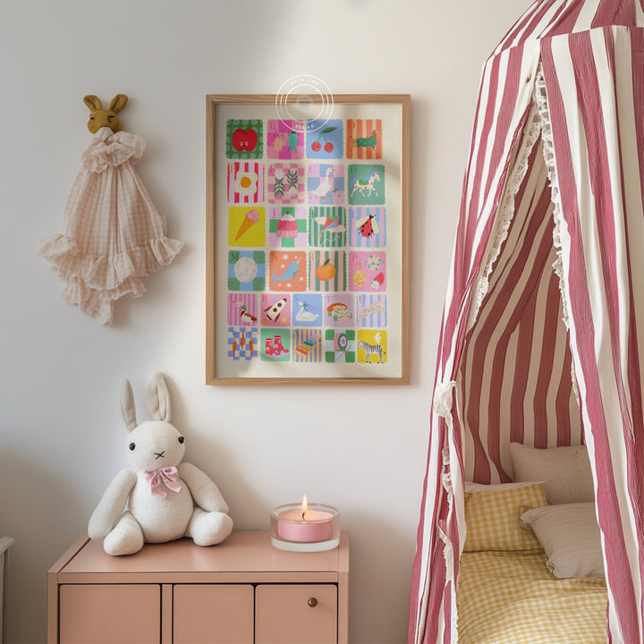 Kate Fox Design Sunshine Alphabet Print - A3