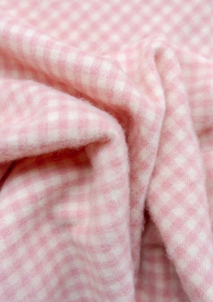 TBCo Lambswool Baby Blanket - Pink Gingham