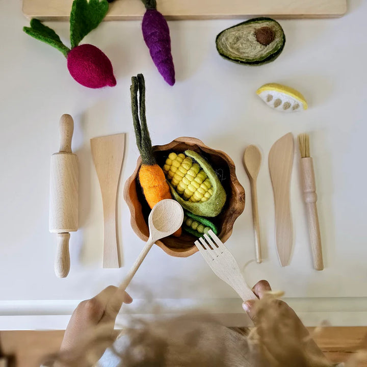 Egmont Toys Kitchen Utensils Set - Wooden / Pre Order