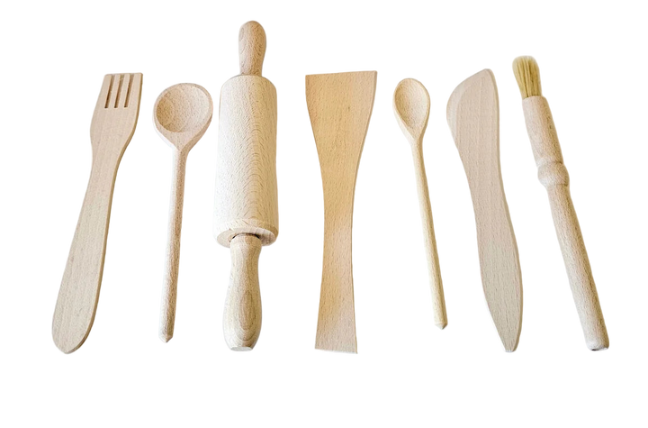 Egmont Toys Kitchen Utensils Set - Wooden / Pre Order