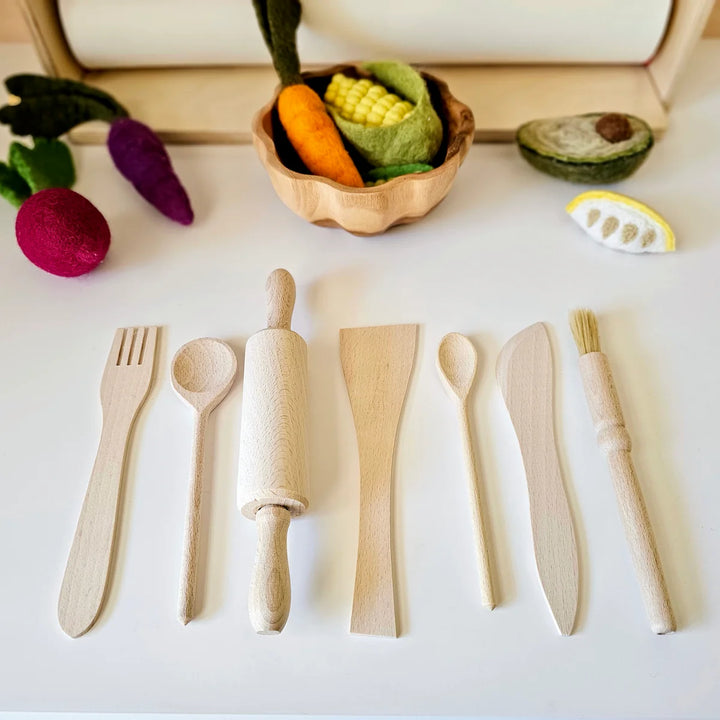 Egmont Toys Kitchen Utensils Set - Wooden / Pre Order