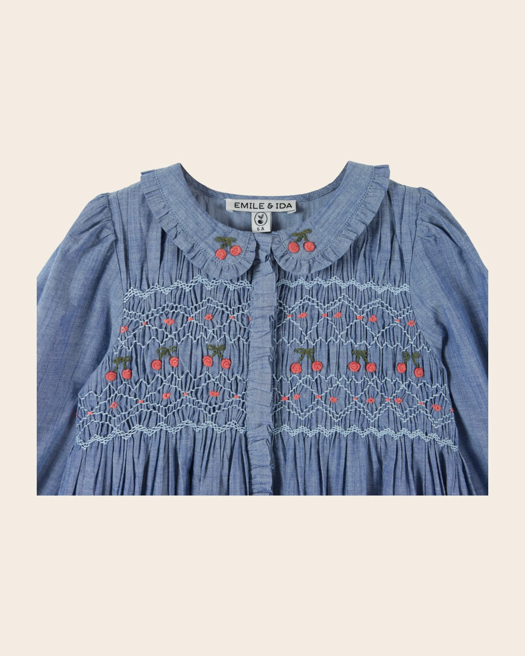 Émilie et Ida Smocked Dress - Chambray