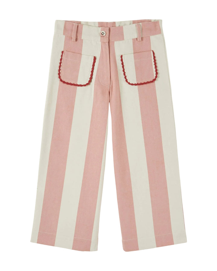 Émilie et Ida Canvas Wide Stripe Trousers - Rayure