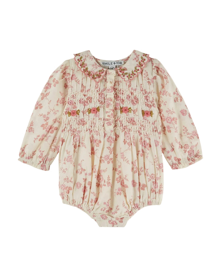 Émilie et Ida Smocked Romper - Rosalie