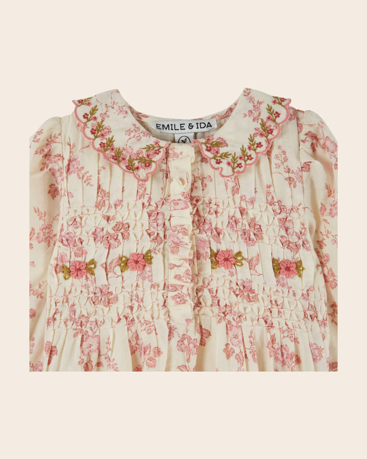 Émilie et Ida Smocked Romper - Rosalie