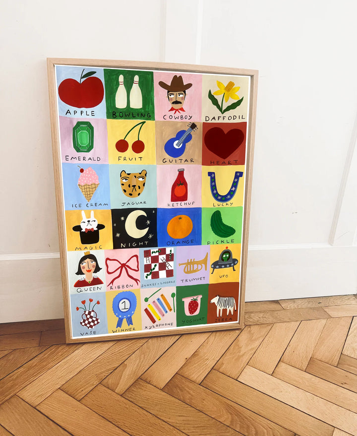 Yaya Studio Alphabet A3 Print - Bright