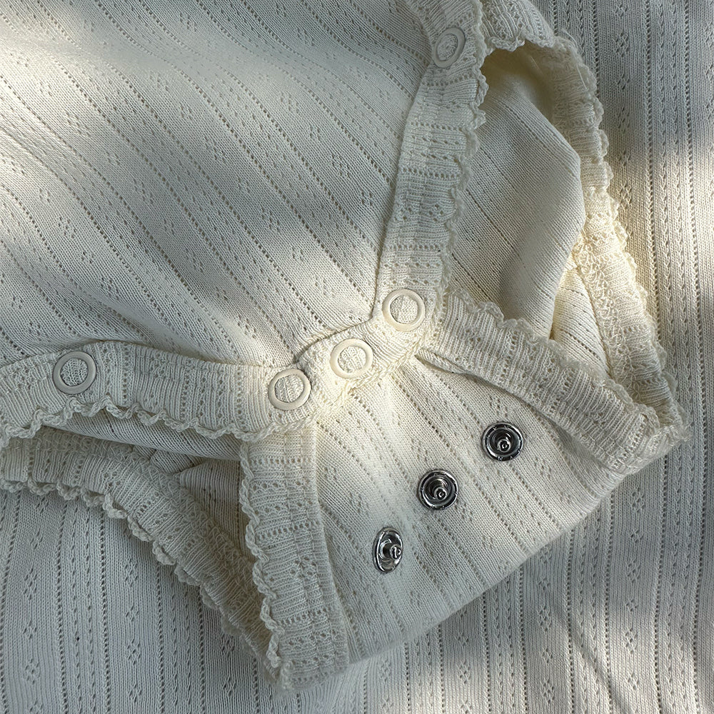 That's Mine Ava Wrap Bodysuit - Antique White