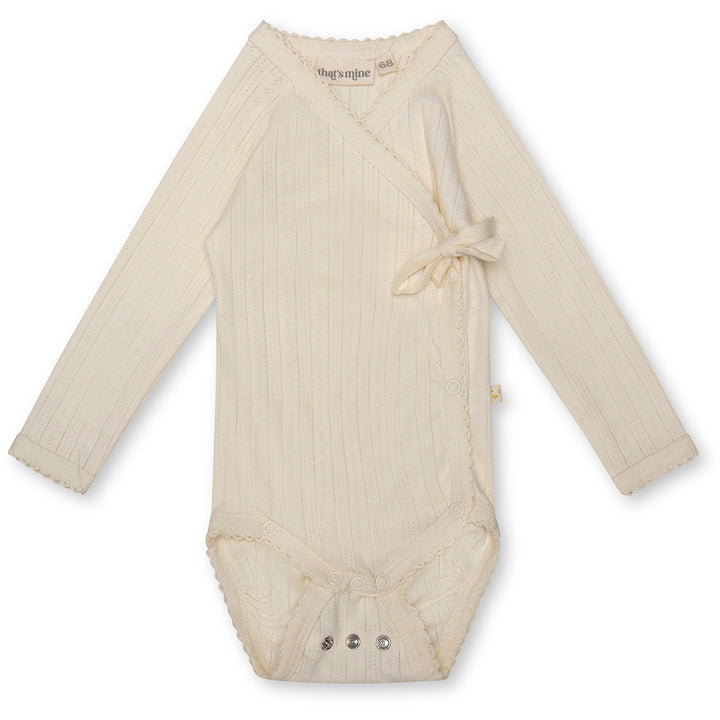 That's Mine Ava Wrap Bodysuit - Antique White