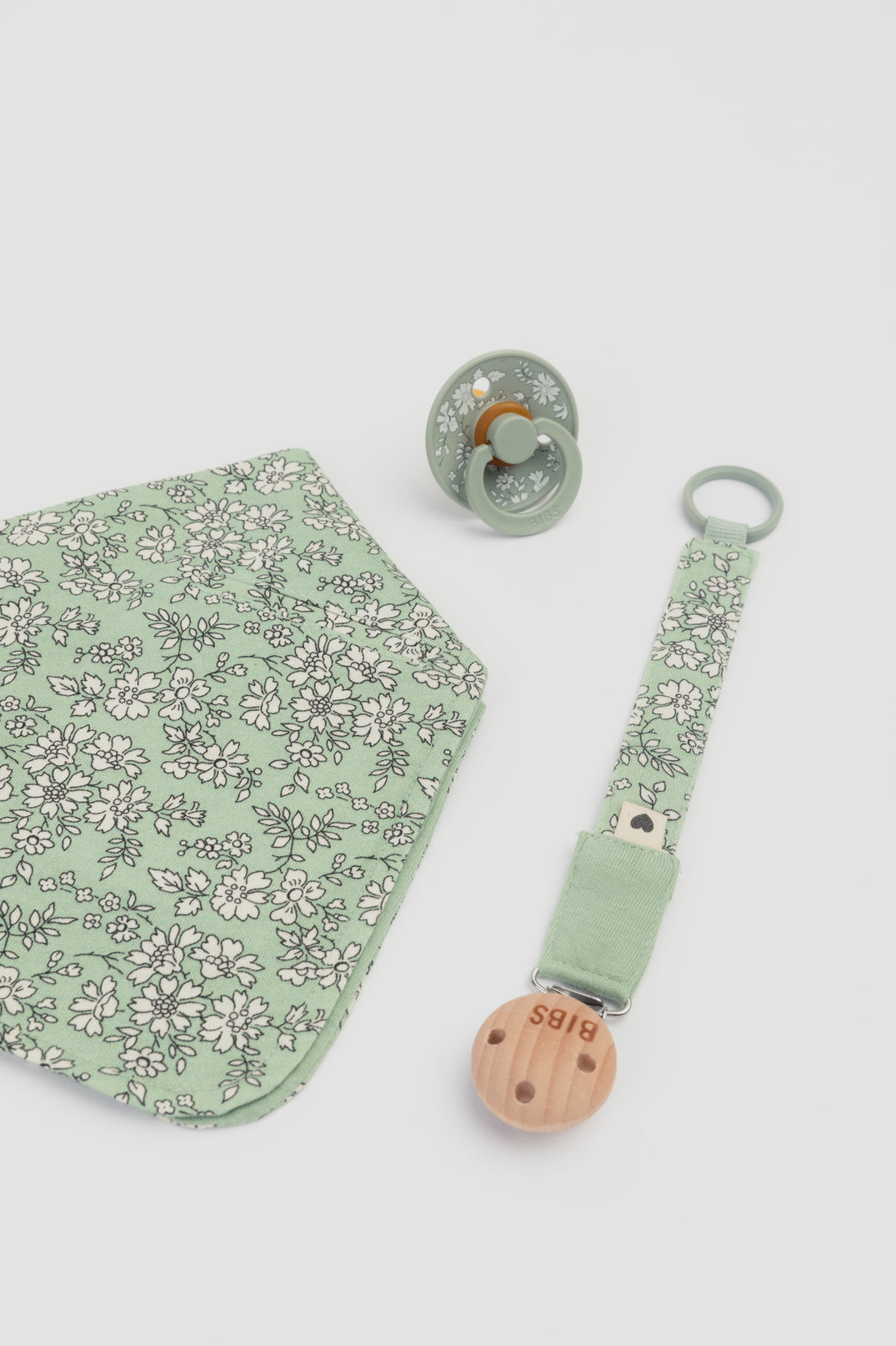 BIBS x Liberty Pacifier Clip - Capel / Sage