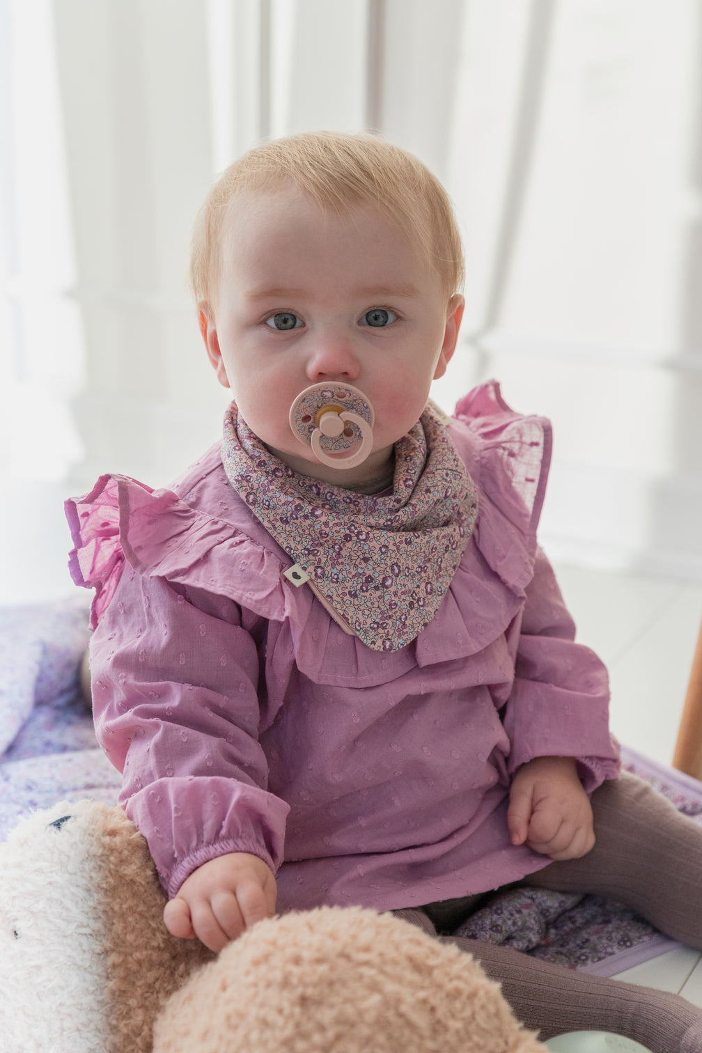 BIBS x Liberty Bandana Bib - Eloise / Blush