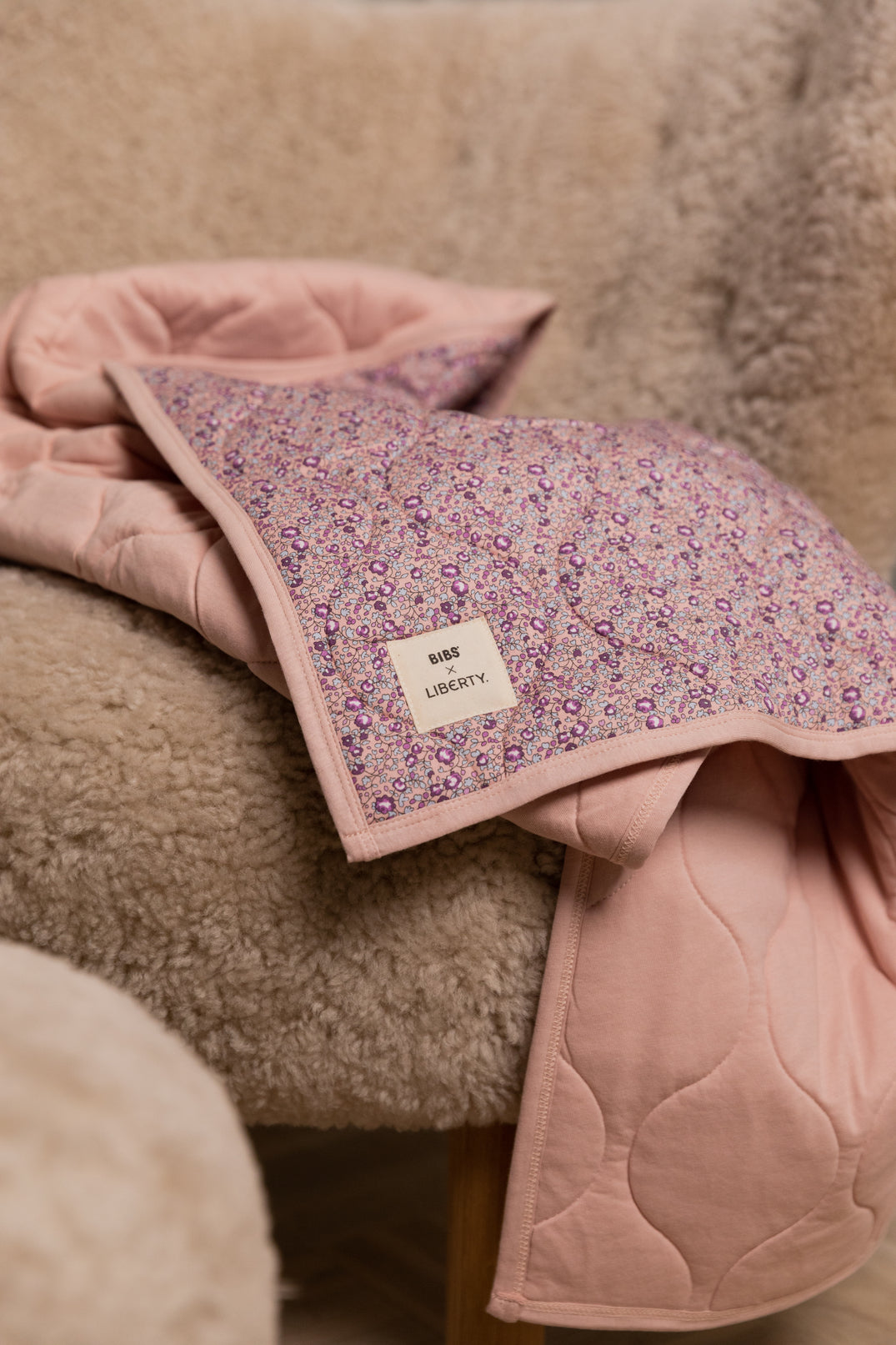 BIBS x Liberty Quilted Blanket - Eloise / Blush
