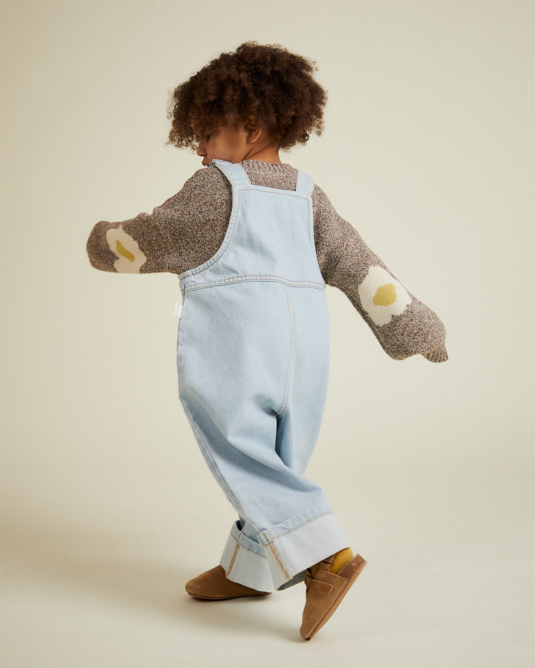Claude & Co Blythe Egg Patch Denim Dungaree - Denim Blue